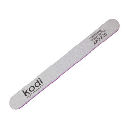 Пилка для ногтей Kodi Professional 220/220 прямая 104. цвет серый