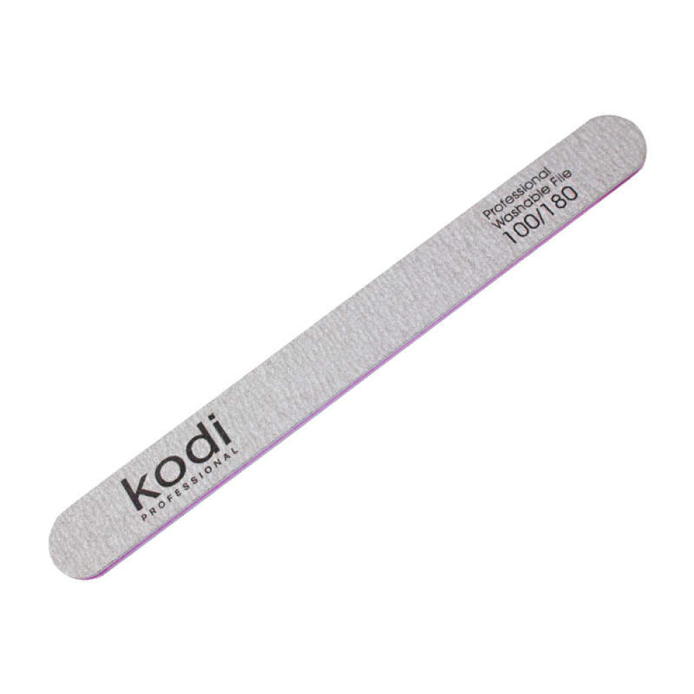 Пилка для нігтів Kodi Professional 100/180 пряма. колір сірий