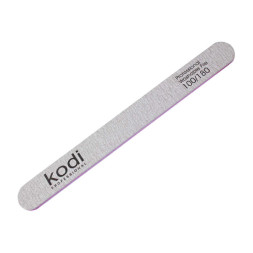 Пилка для ногтей Kodi Professional 100/180 прямая, цвет серый