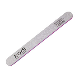 Пилка для нігтів Kodi Professional 120/240 пряма, колір сірий