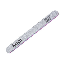 Пилка для нігтів Kodi Professional 80/80 пряма 132. колір світло-сірий