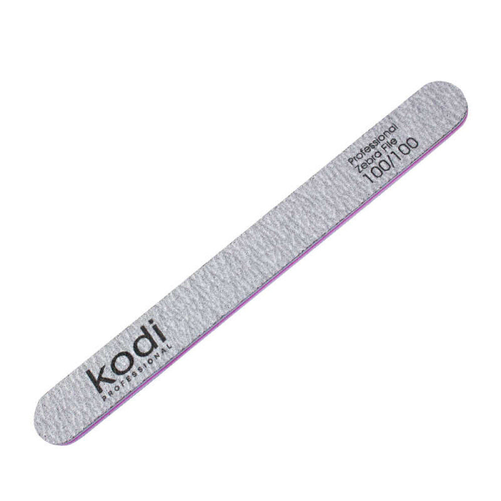 Пилка для нігтів Kodi Professional 100/100 пряма 133. колір світло-сірий