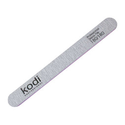Пилка для нігтів Kodi Professional 180/180 пряма 136. колір світло-сірий