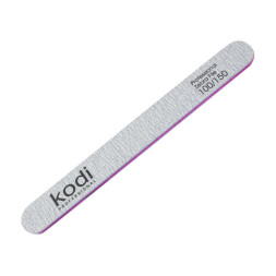 Пилка для нігтів Kodi Professional 100/150 пряма 140. колір світло-сірий