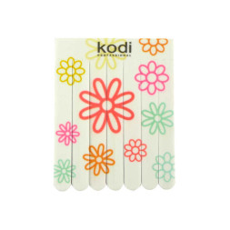 Набір дитячих пилок для нігтів Kodi Professional 220/400, прямі, 7 шт., колір білий