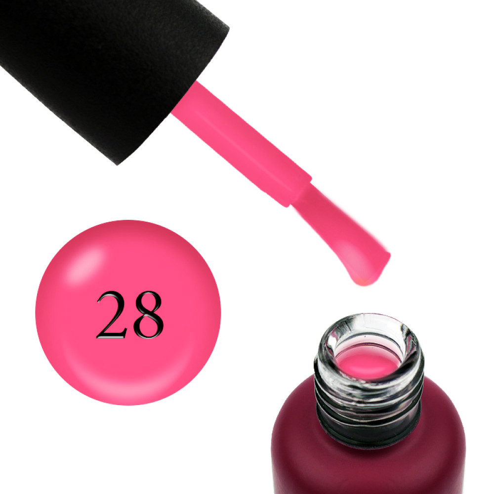 База неоновая Edlen Professional Rubber Base Summer Neon 28, розовый неон, 9 мл