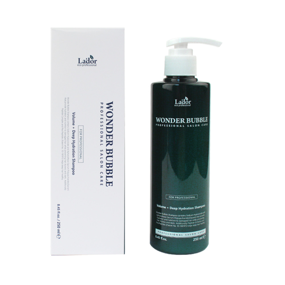 Шампунь для волосся La.dor Wonder Bubble Shampoo пептидний для обєму та гладкості локонів. 250 мл