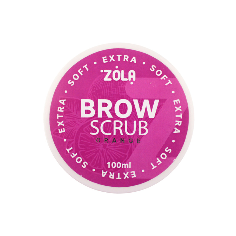 Скраб для бровей ZOLA Brow Scrub Extra Soft Orange, экстра мягкий с ароматом апельсина, 100 мл