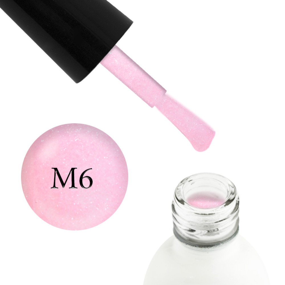 Гель-лак Koto Marmelad M06 нежный розовый с мельчайшими серебристыми блестками-песком. 5 мл