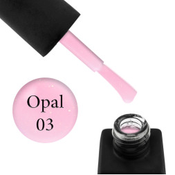 База кольорова Kodi Professional Color Rubber Base Gel Opal 03. рожевий нюд з опаловим шимером. 8 мл