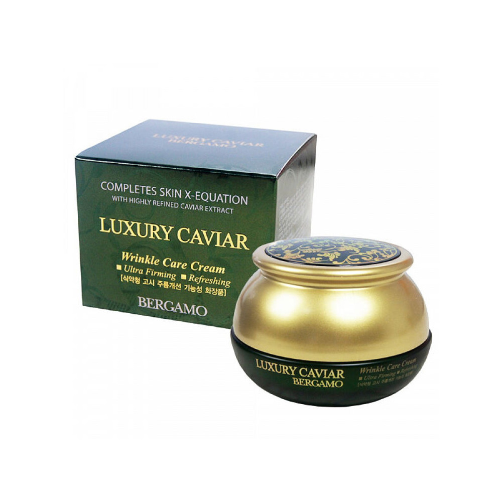 Крем для лица Bergamo Luxury Caviar Wrinkle Care Cream омолаживающий против морщин с экстрактом икры. 50 мл