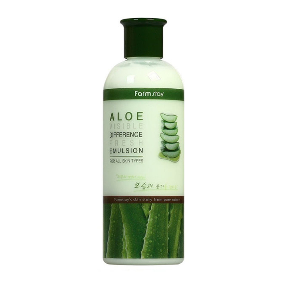 Емульсія для обличчя Farmstay Aloe Visible Difference Fresh Emulsion освіжаюча з екстрактом алое. 350 мл