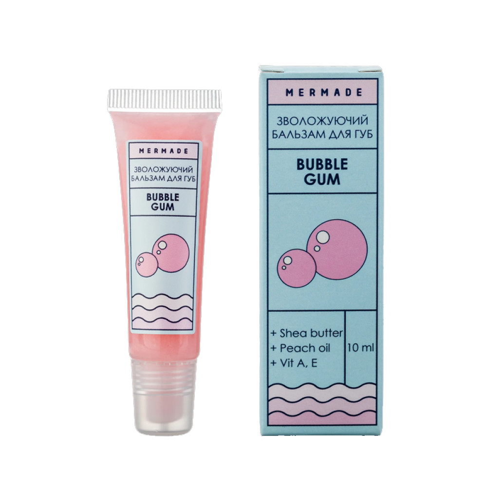Бальзам для губ Mermade Bubble Gum. жевательная резинка. увлажняющий. 10 мл
