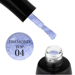 Топ для гель-лаку без липкого шару LUXTON Top No Wipe Diamond 04. 10 мл