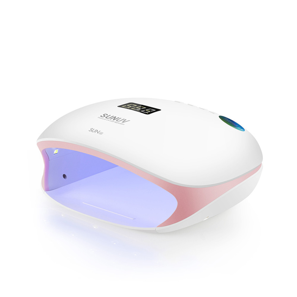 УФ LED лампа світлодіодна SUNUV Sun 4S White 48 Вт. таймер 10. 30. 60 і 99 сек. колір білий з рожевою вставкою