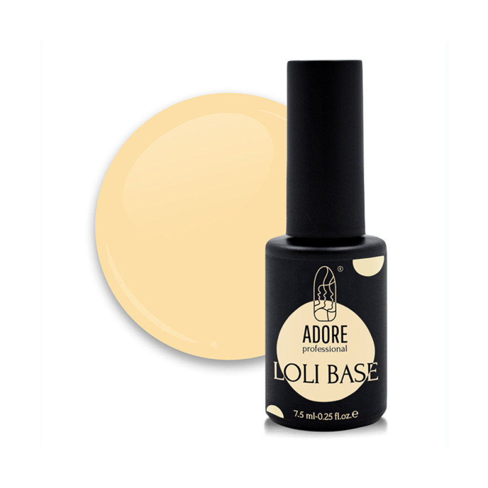 База цветная Adore Professional Loli Base 02 Loli-Light, цвет пастельно-желтый, 7,5 мл
