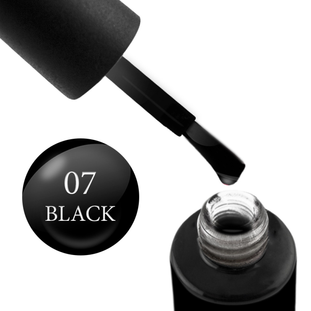 База кольорова Adore Professional Rubber Cover Color Base 07 Black. колір чорний. 7.5 мл