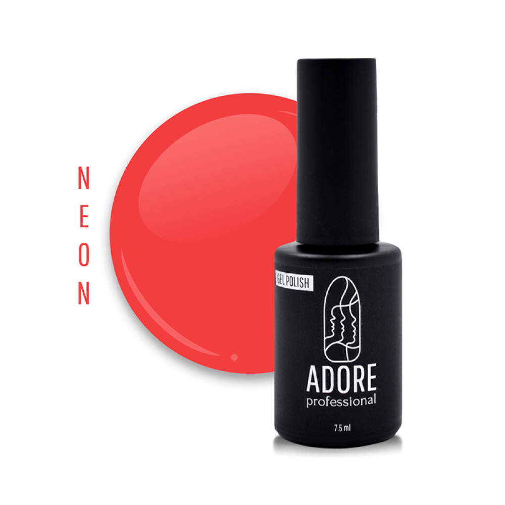 Гель-лак Adore Professional Neon N-02 Sicilian ярко-красный. 7.5 мл
