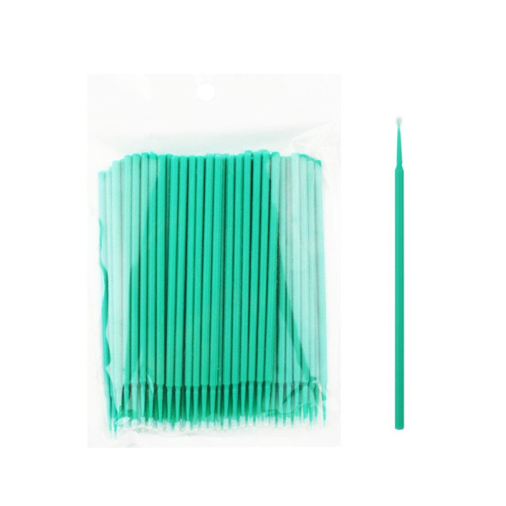 Микробраши размер M (2 мм) в пакете 100 шт., зеленые