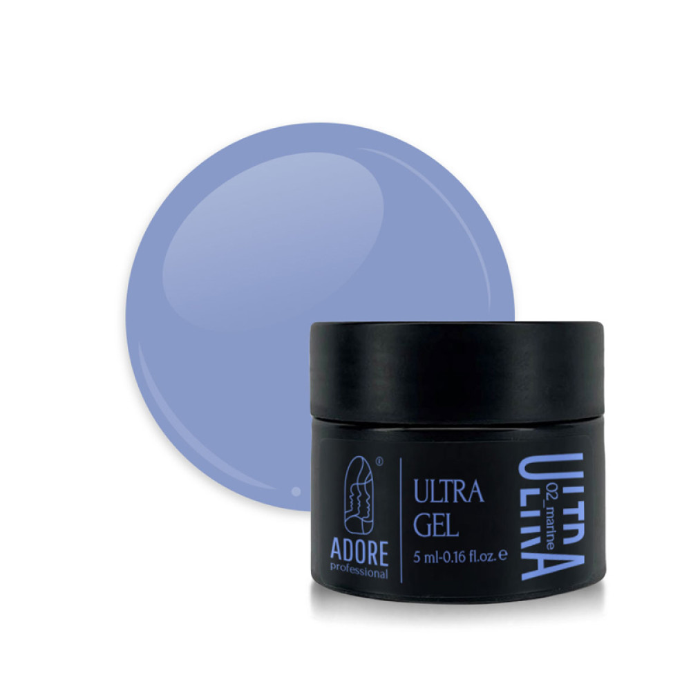 Гель цветной моделирующий Adore Professional Ultra Gel 02 Ultramarine. глубокий фиолетовый. 5 г