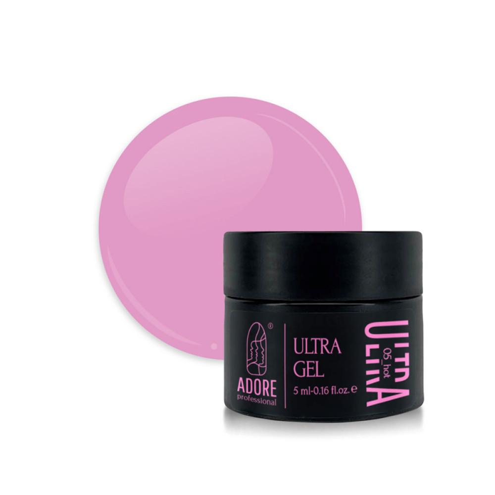 Гель цветной моделирующий Adore Professional Ultra Gel 05 Ultahot, насыщенный розово-фиолетовый, 5 г