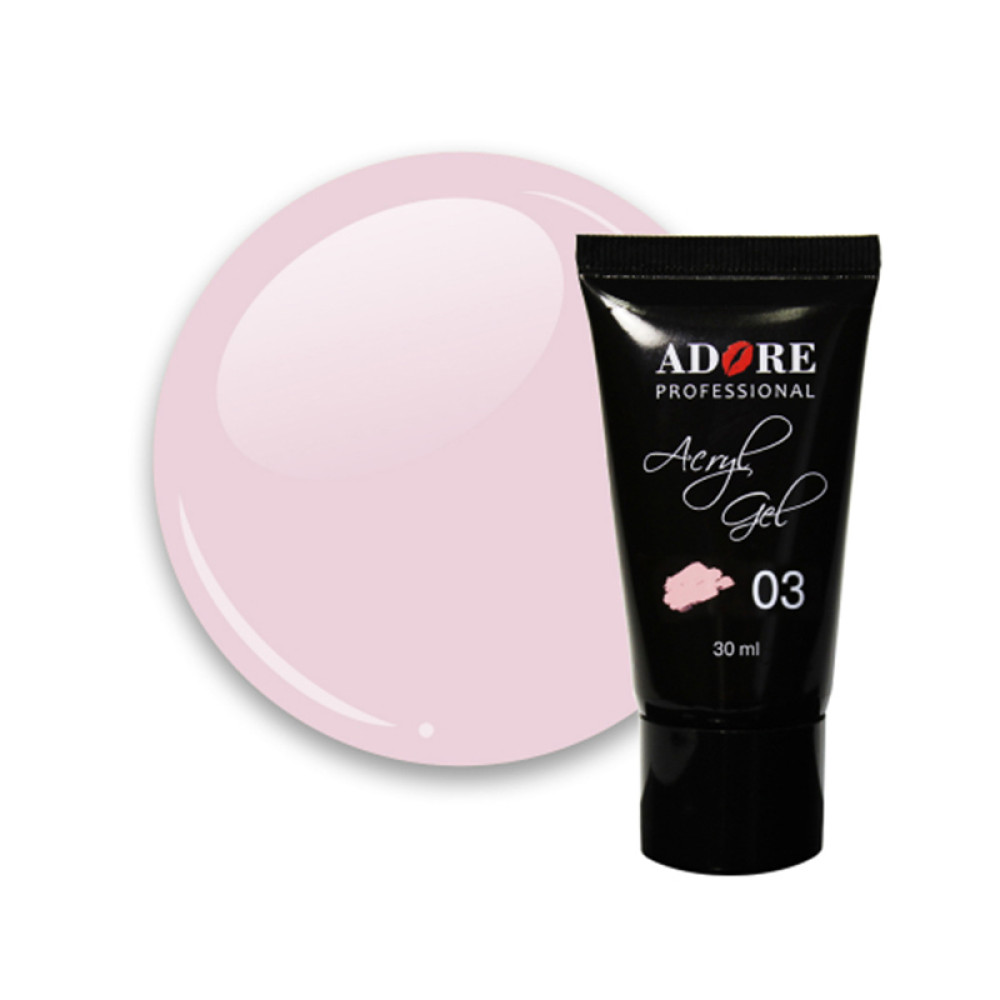 Акрил-гель Adore Professional Acryl Gel 03 Pink. светло-розовый. 30 мл