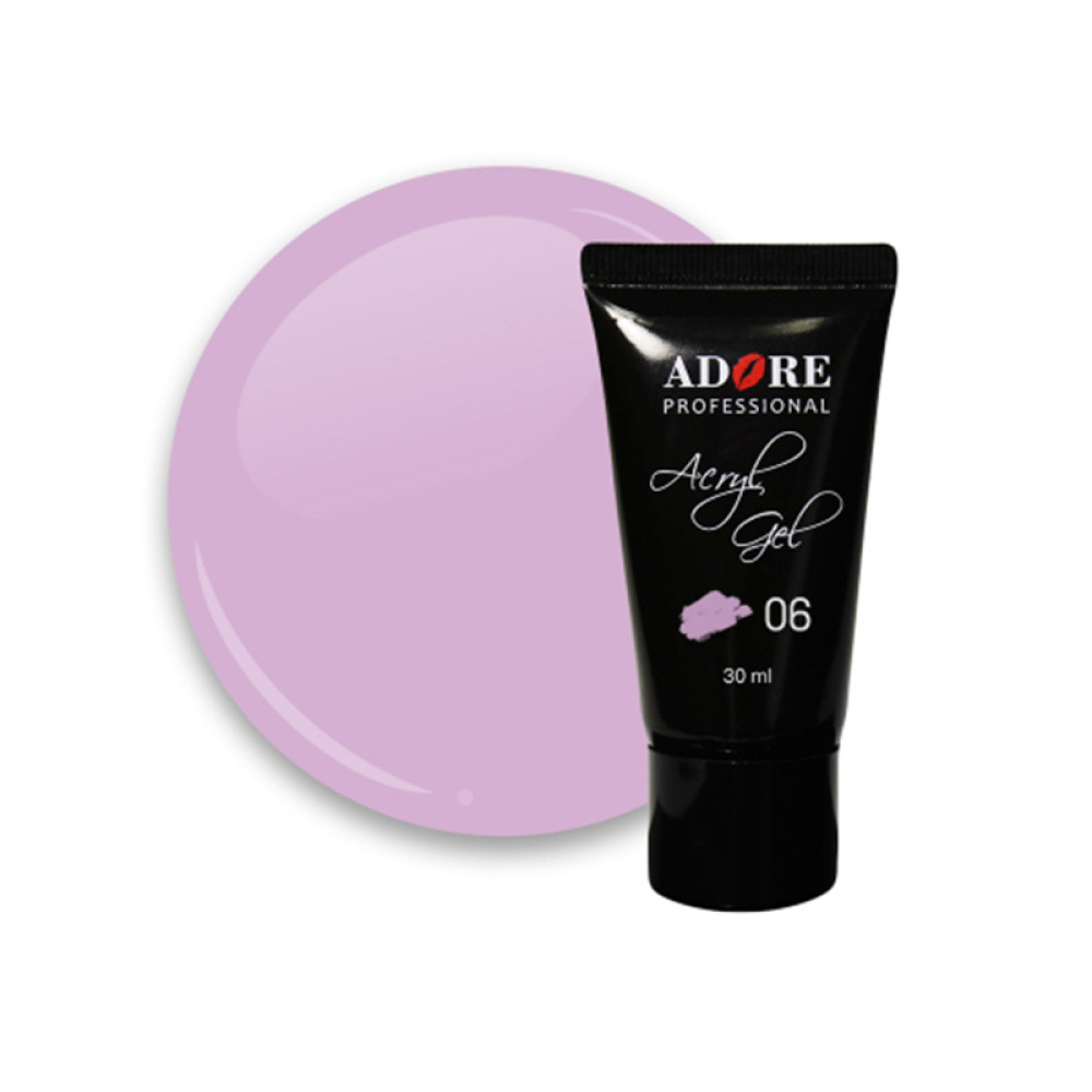 Акрил-гель Adore Professional Acryl Gel 06 Lilac. розово-сиреневый. 30 мл