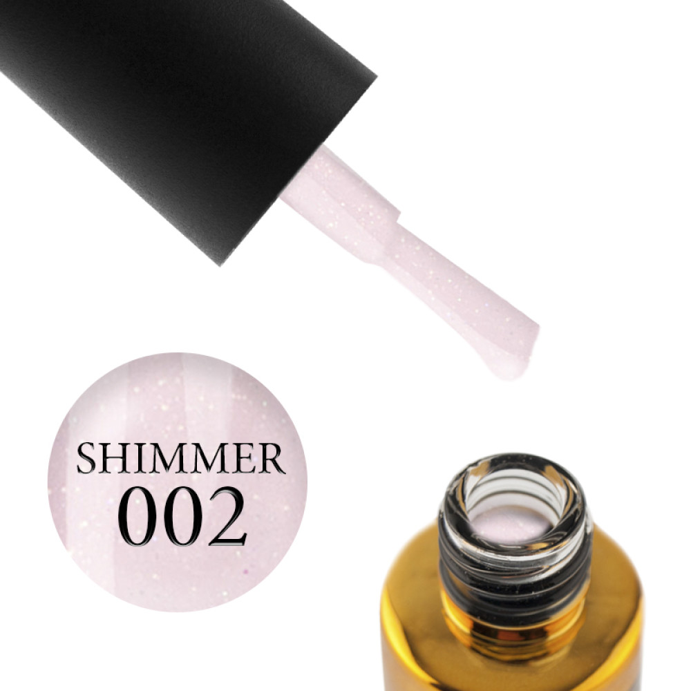 База камуфлирующая каучуковая для гель-лака F.O.X Cover Base Shimmer 002. холодный розовый с шиммерами. 14 мл