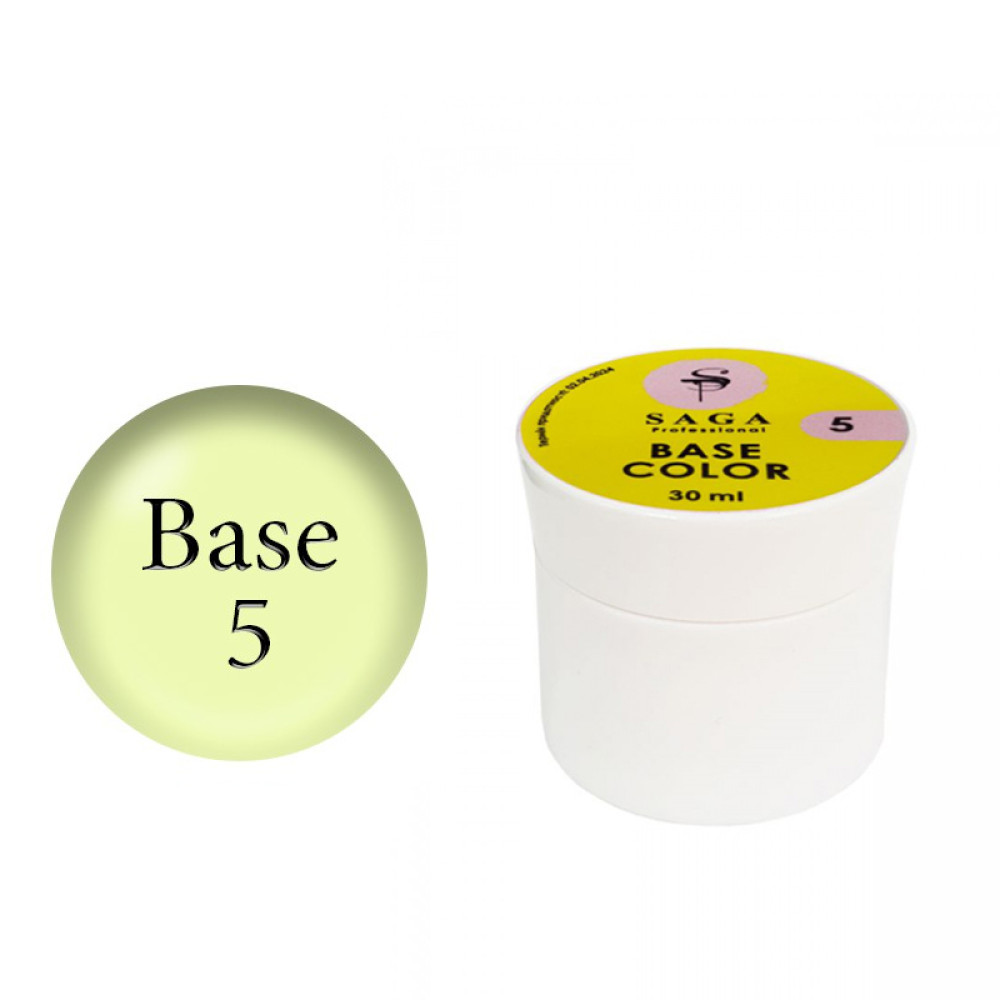 База цветная Saga Professional Color Base 005. желтый. 30 мл