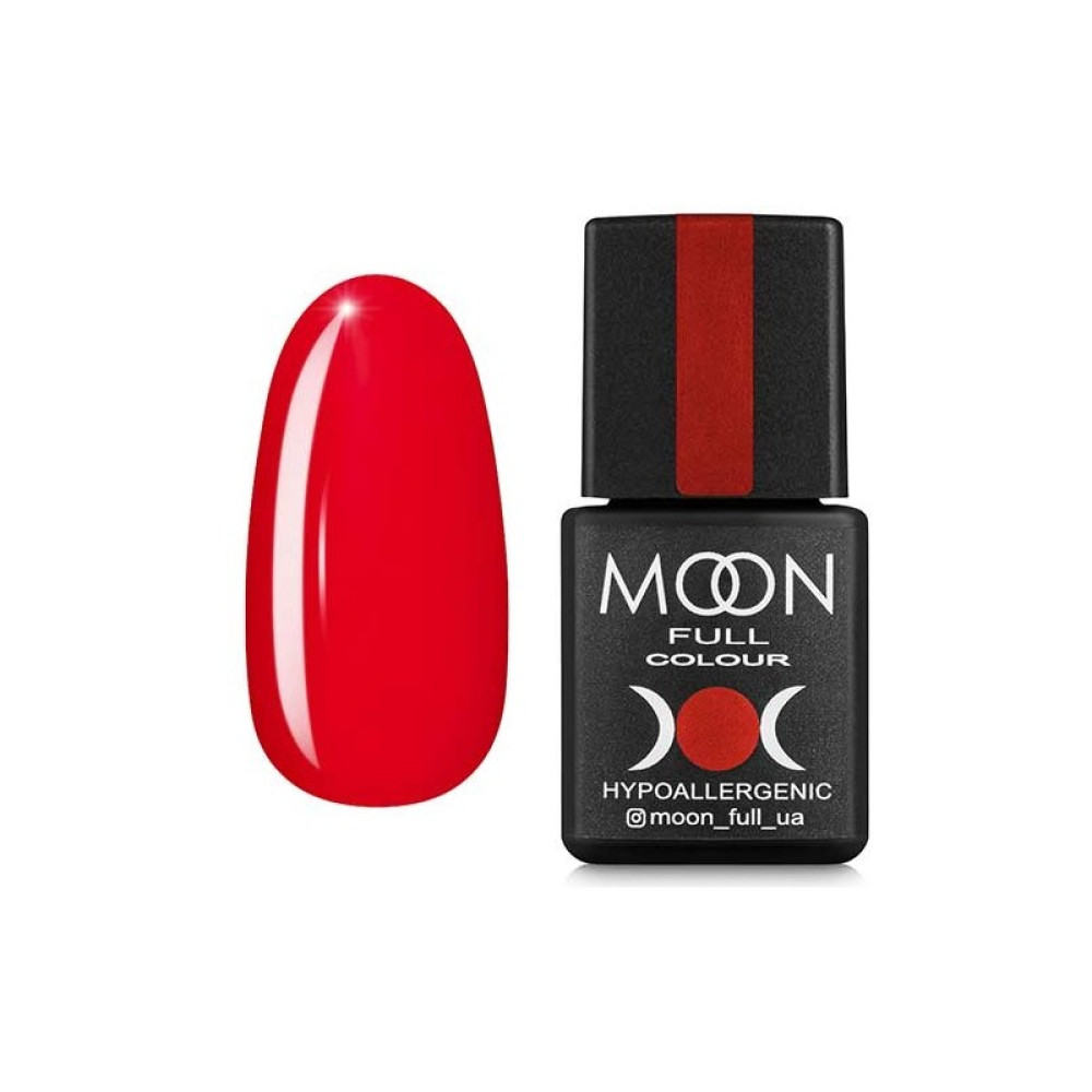 Гель-лак Moon Full Colour 128 карминовый красный. 8 мл