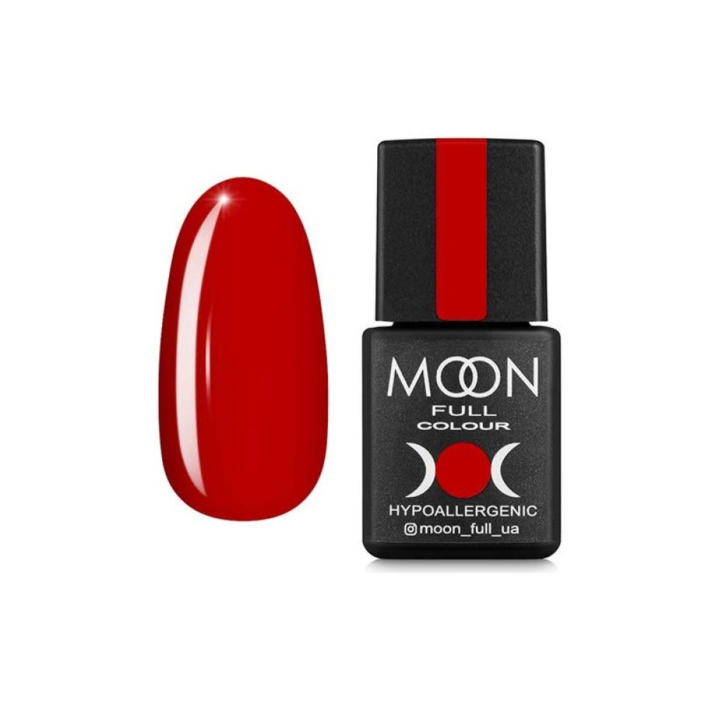 Гель-лак Moon Full Colour 137 класичний червоний. 8 мл