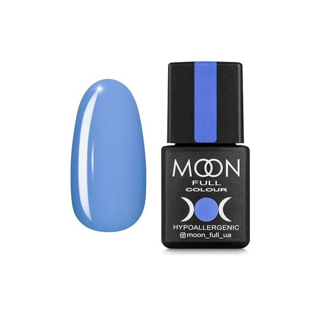Гель-лак Moon Full Colour 155 повітряний синій. 8 мл