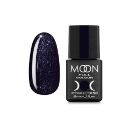 Гель-лак Moon Full Colour 189 черный с блестками. 8 мл