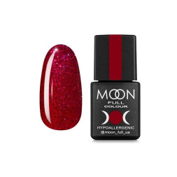 Гель-лак Moon Full Colour 221 вишневый с блестками. 8 мл