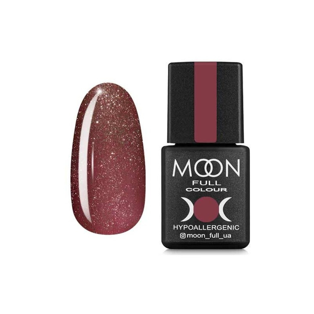 Гель-лак Moon Full Colour 320 темно-рожевий вінтажний з мілким шиммером. 8 мл