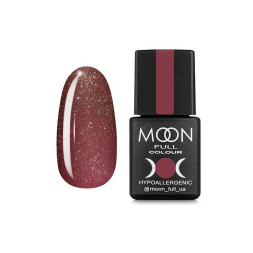 Гель-лак Moon Full Colour 320 темно-розовый винтажный с мелким шиммером. 8 мл