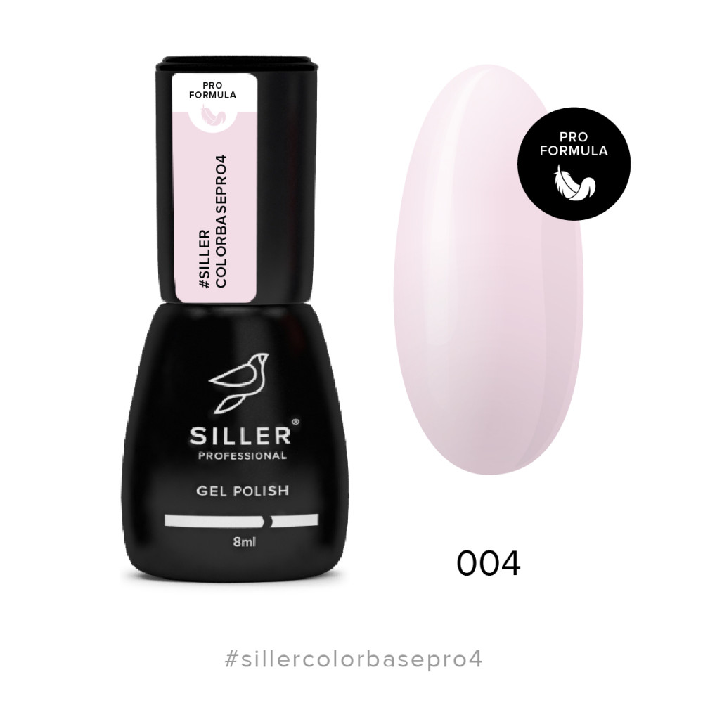 База цветная Siller Professional Color Base Pro 004, светлый розовый, 8 мл 
