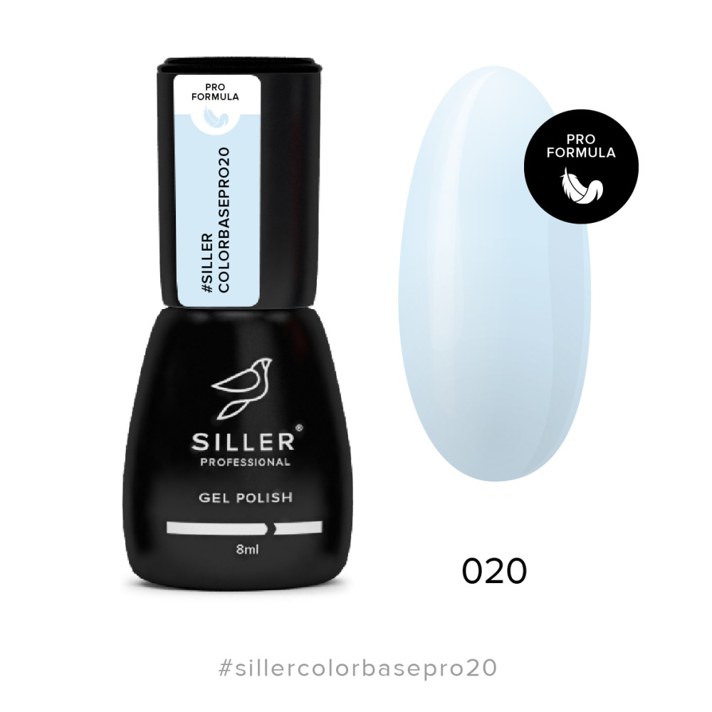 База цветная Siller Professional Color Base Pro 020, светло-голубой, 8 мл 