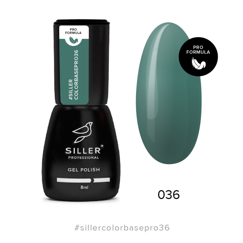 База цветная Siller Professional Color Base Pro 036. зеленый. 8 мл