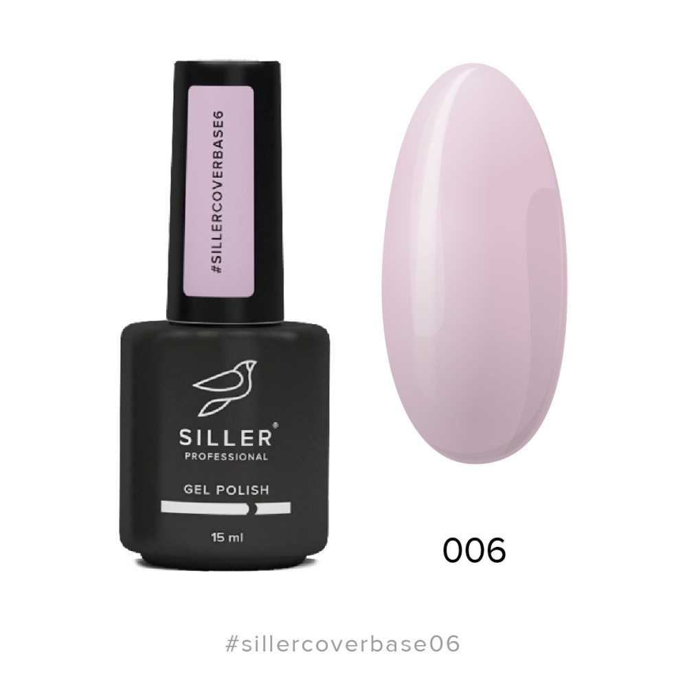 База камуфлююча каучукова Siller Professional Cover Base 006. світло-рожевий. 15 мл