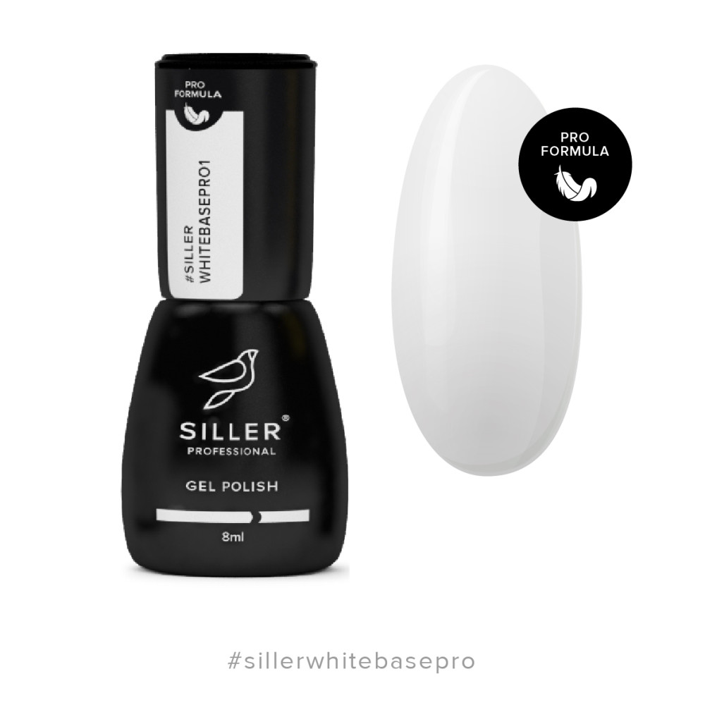 База цветная Siller Professional White Base Pro 001. белый. 8 мл
