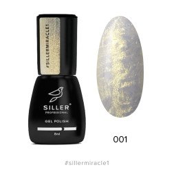 Гель-лак Siller Professional Miracle 001 золотий з эфектом перлинного втирання. 8 мл