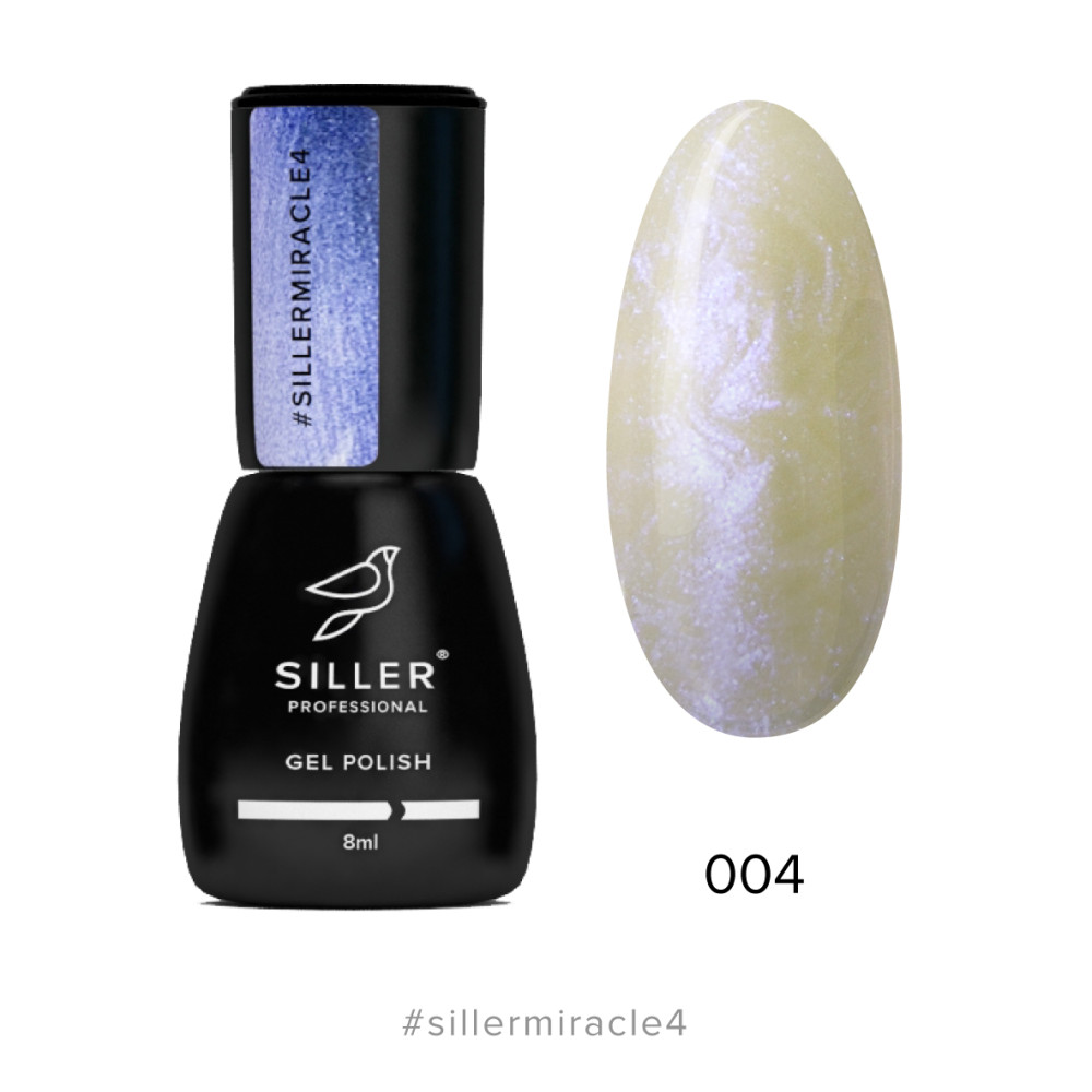 Гель-лак Siller Professional Miracle 004 бузковий з эфектом перлинного втирання. 8 мл