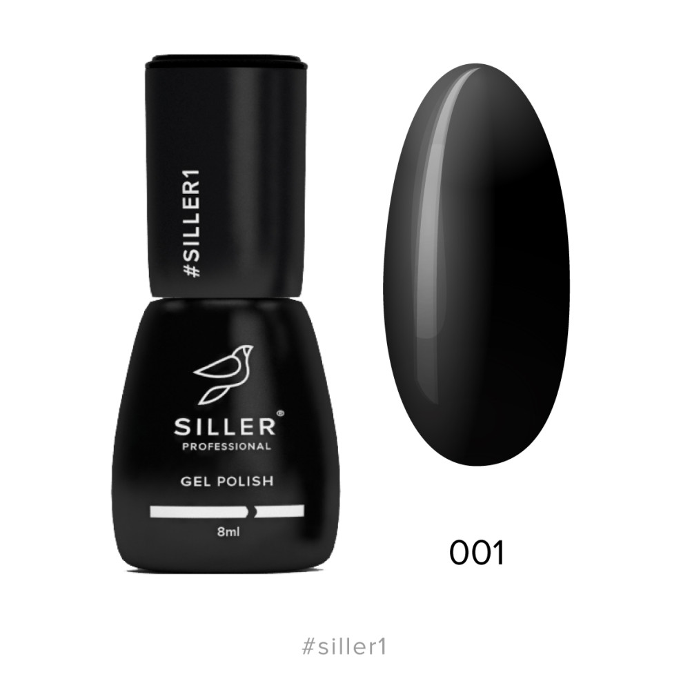 Гель-лак Siller Professional 001 черный. 8 мл