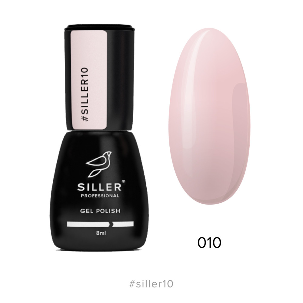 Гель-лак Siller Professional 010 дуже світлый рожево-персиковий. 8 мл