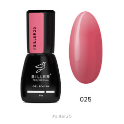 Гель-лак Siller Professional 025 розово-красный. 8 мл