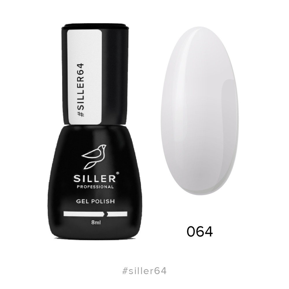 Гель-лак Siller Professional 064 молочно-сірий. 8 мл