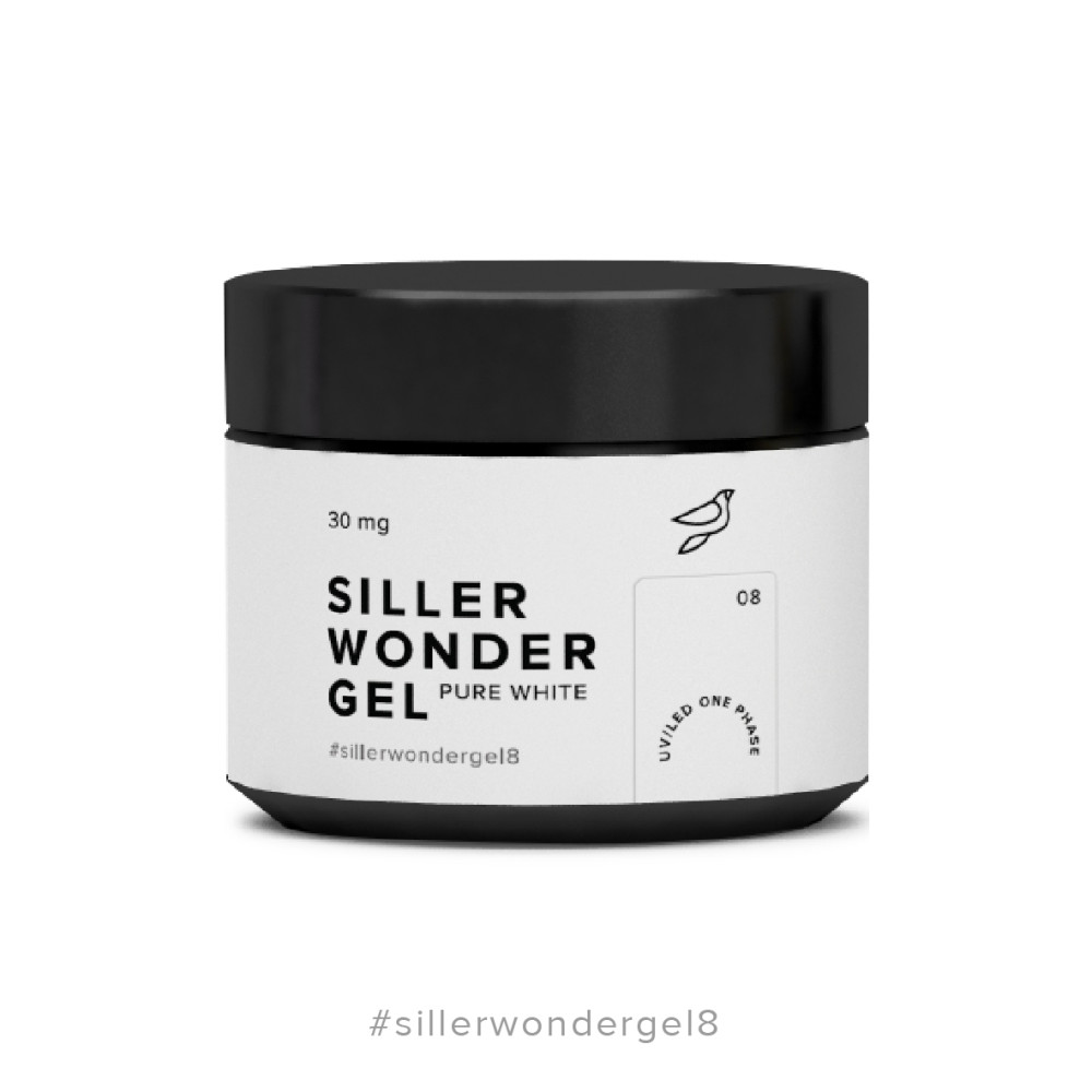 Гель камуфлирующий Siller Professional Wonder Gel 008 Pure White. белее белого. 30 мг