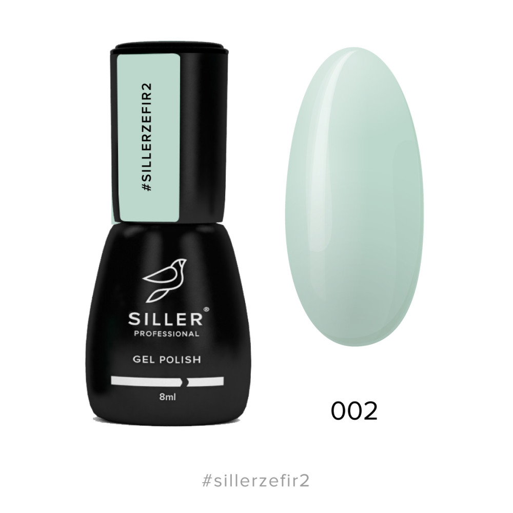 Гель-лак Siller Professional Zefir 002 світлий пастельно-зелений. 8 мл