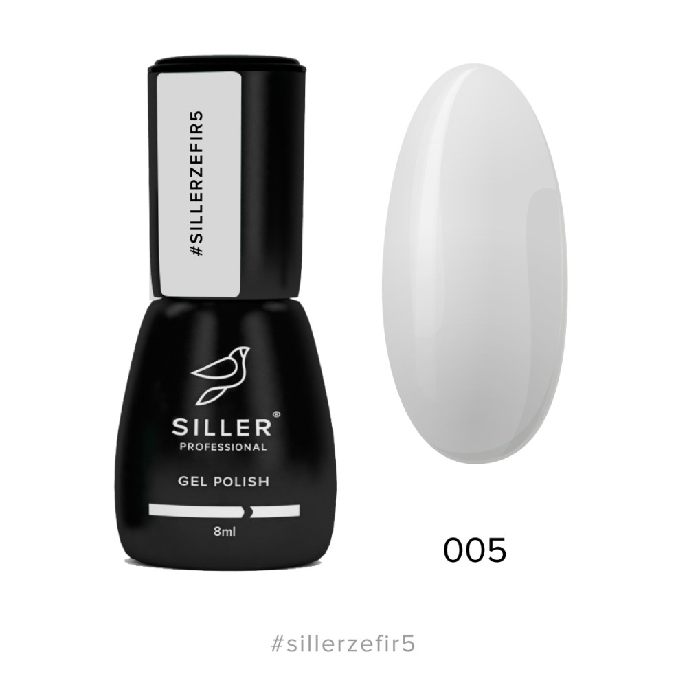 Гель-лак Siller Professional Zefir 005 світлий пастельно-сірий. 8 мл